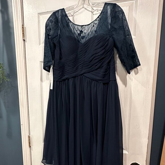 Azazie Navy Blue Bridesmaid Dress – New with Tags - Picture 1 of 3